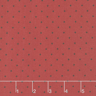 Red and White Gatherings - Little Diamond Burgundy Yardage