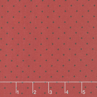 Red and White Gatherings - Little Diamond Burgundy Yardage