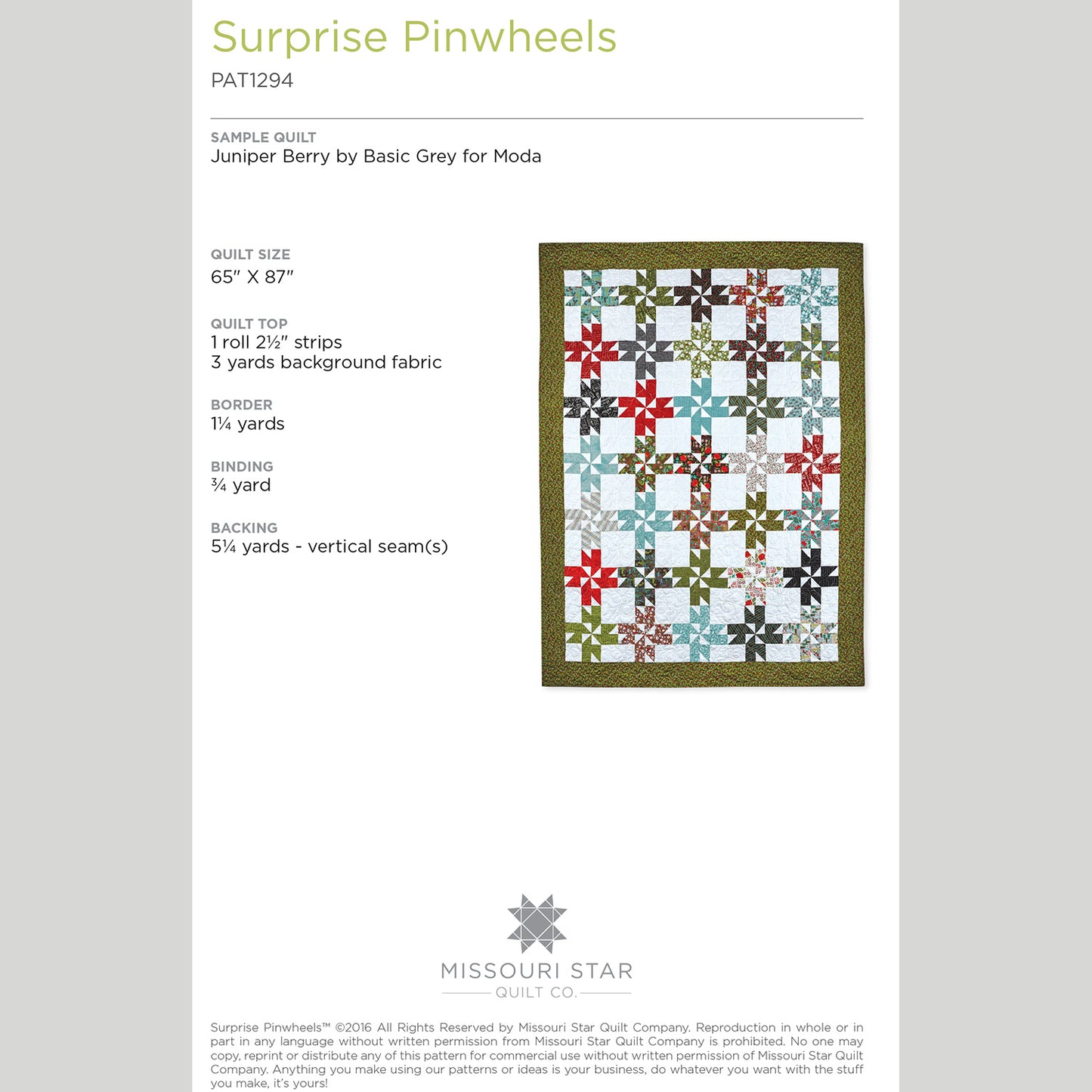 Digital Download - Surprise Pinwheels Quilt Pattern by Missouri Star Alternative View #1