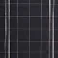 Easy Living Toweling - Check and Stripe Black Flax Yardage Primary Image