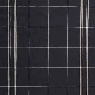 Easy Living Toweling - Check and Stripe Black Flax 18" Toweling Yardage