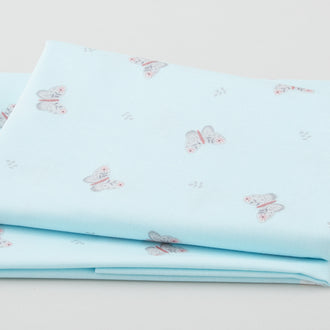 Folk Garden - Butterflies Light Aqua 2 Yard Cut