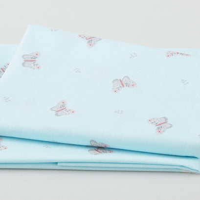 Folk Garden - Butterflies Light Aqua 2 Yard Cut