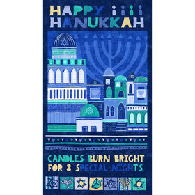 Festival of Lights - Hanukkah Indigo Panel Primary Image