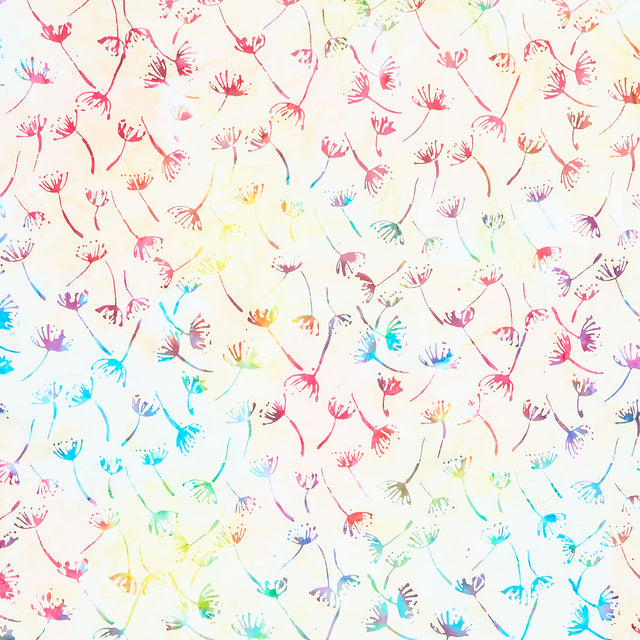 Breezy Brights - Dandelion Seeds Rainbow Yardage Primary Image