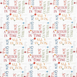 Common Threads - Sewing Words Cream Yardage