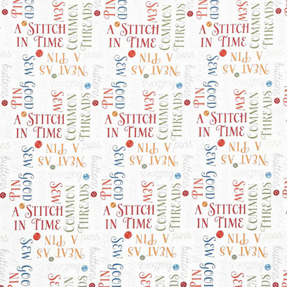 Common Threads - Sewing Words Cream Yardage