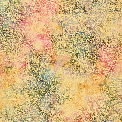 Bountiful Batiks - Swirl Woodblock Beaujolais Yardage