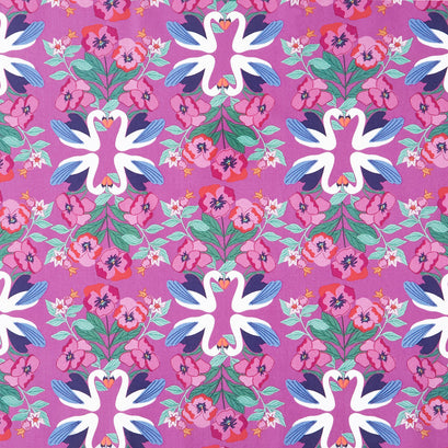 Enchanted Bloom - Swan Song Wild Orchid Yardage