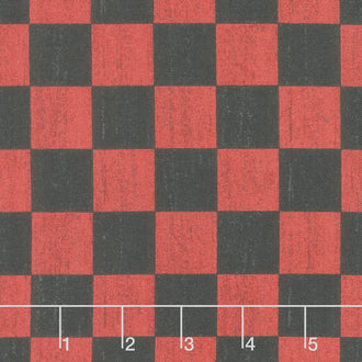 I'd Rather Be Playing Chess - Checkerboard Black and Red Yardage