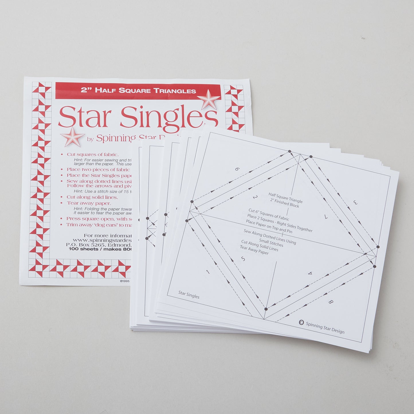 Star Singles 2.0" Half Square Triangle Paper Primary Image