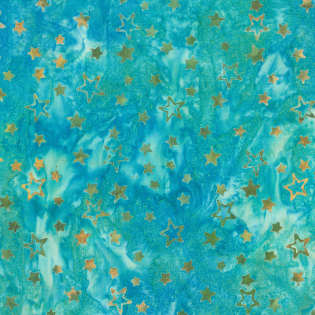 Artisan Batiks - Celestial Stars Aqua Yardage Primary Image