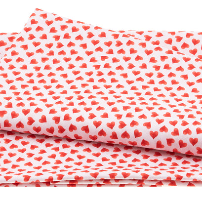 Be Mine - Tossed Mini Hearts Pink 2 Yard Cut