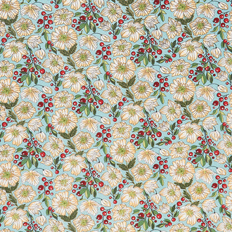 Jolly Good - Christmas Rose Frost Yardage
