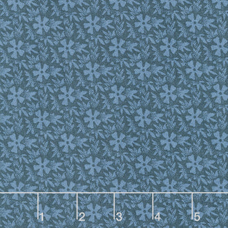 Marlais - Dotwork Flowers Midnight Yardage