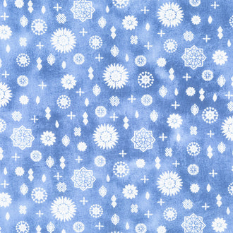Indigo Splash - Medallion Ditsy Blue Yardage