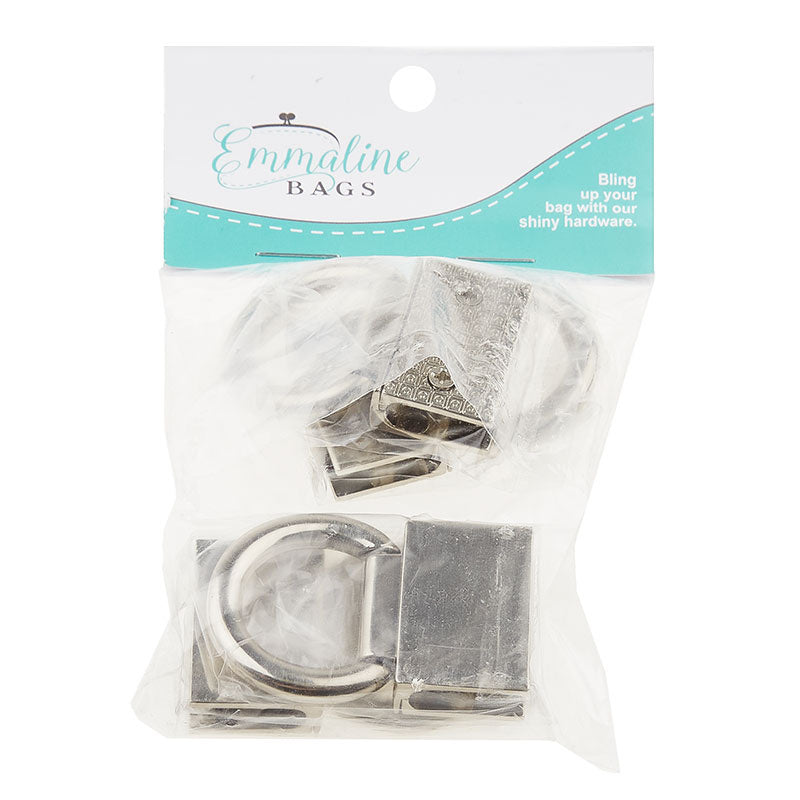 Emmaline Edge Connector Strap Anchors - Set of Four Nickel Alternative View #1