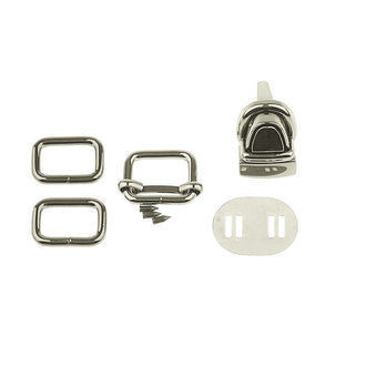 Mountain Saddle Bag Hardware Kit - Nickel