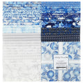 Holiday Flourish Blue Metallic Ten Squares Primary Image