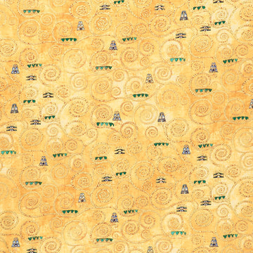 Gustav Klimt - Swirls Gold Metallic Yardage Primary Image