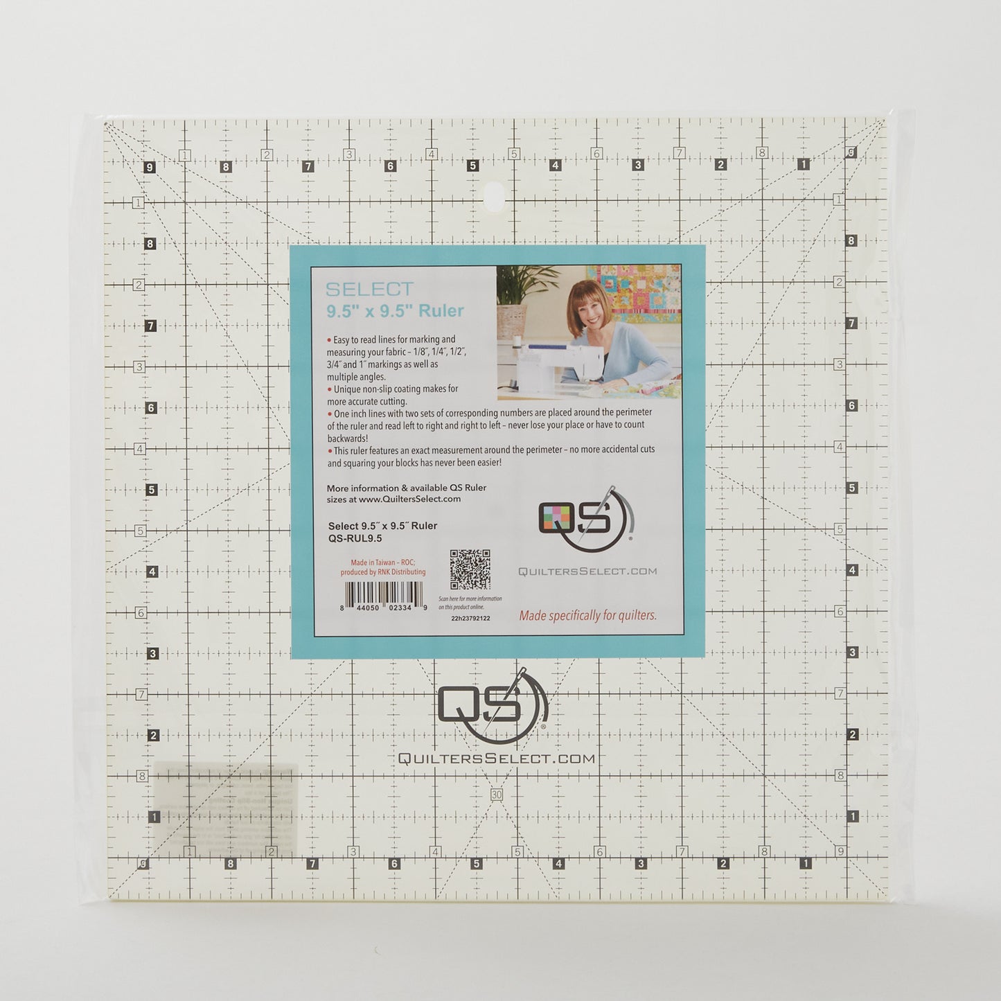 Quilters Select Non-Slip Ruler - 9.5" x 9.5" Alternative View #1