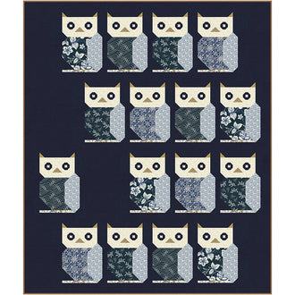 Owls See You Quilt Kit - Blue