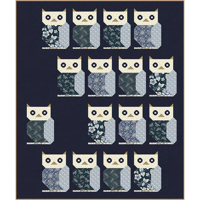 Owls See You Quilt Kit - Blue