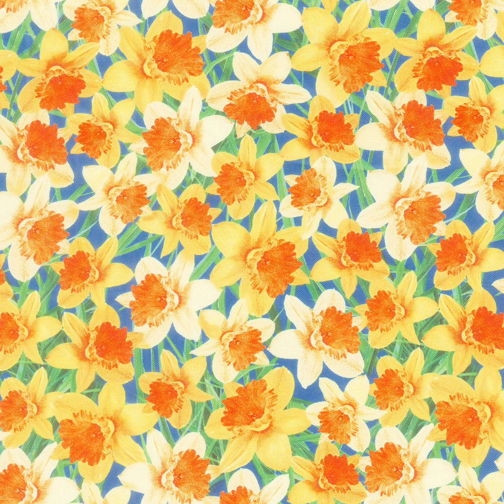 Wildflower - Daffodil Dance Yellow Yardage Primary Image