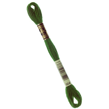 DMC Embroidery Floss - 904 Very Dark Parrot Green Primary Image