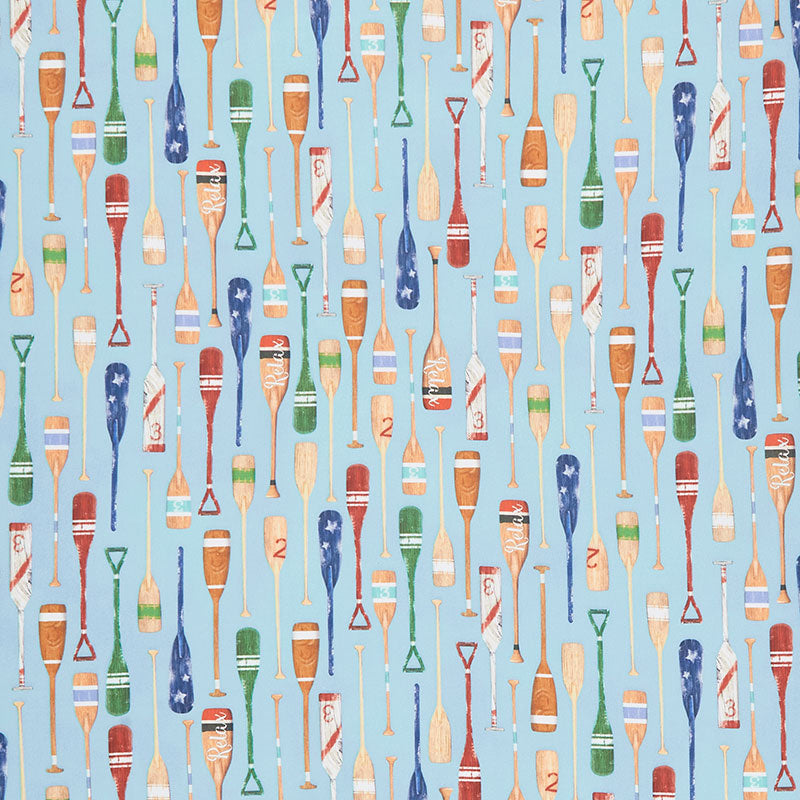 Lake House (Robert Kaufman) - Oars Water Blue Yardage Primary Image