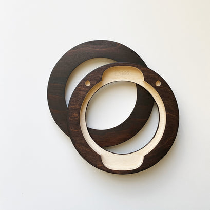 Hoop Frame - 6" Round Walnut
