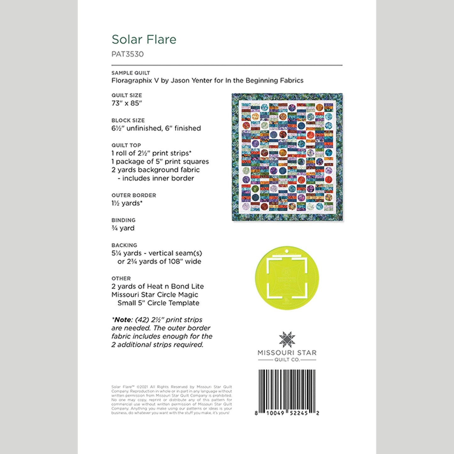 Digital Download - Solar Flare Quilt Pattern by Missouri Star Alternative View #1