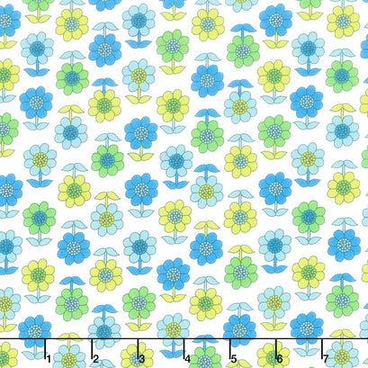 Bonny - Daisy Blue Yardage