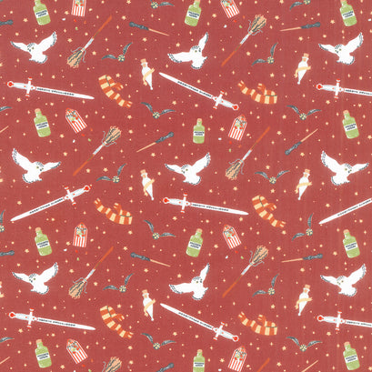 Wizarding World - Gryffindor Icons Wine Yardage