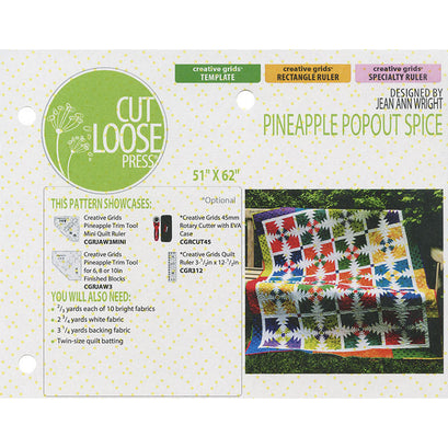 Pineapple Popout Spice Quilt Pattern