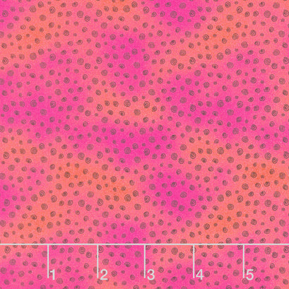 Earth Song - Spirals Fuchsia Yardage