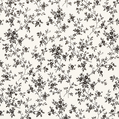 Nightfall - Vine Floral Cream/Black Yardage