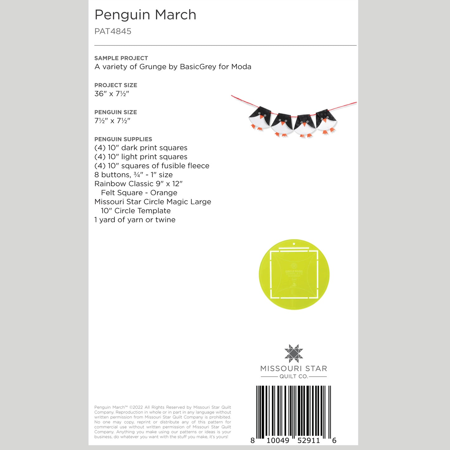 Digital Download - Penguin March Quilt Pattern by Missouri Star Alternative View #1
