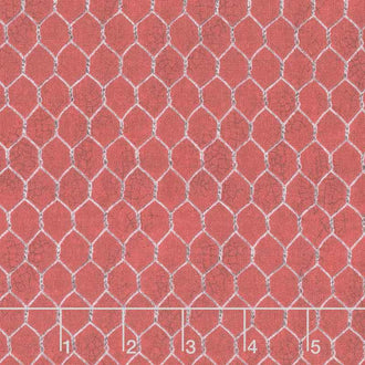 Proud Rooster - Chicken Wire Red Yardage