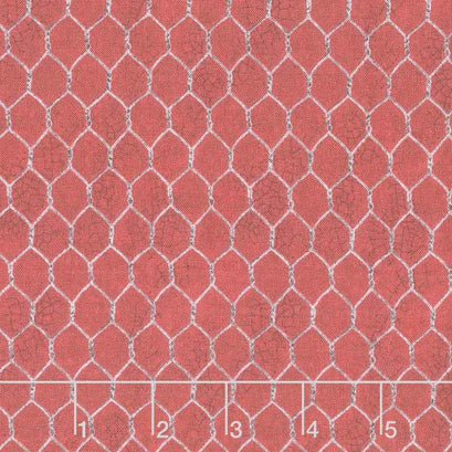 Proud Rooster - Chicken Wire Red Yardage