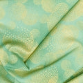 Majestic - Metallic Dotted Circle Textures Green Yardage Alternative View #1