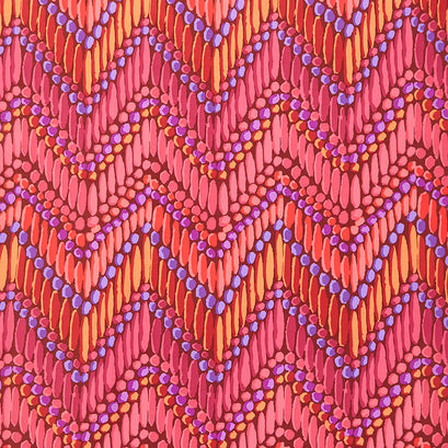 Kaffe Fassett Collective - February 2023 - Darker ColorwayBeaded Curtain Red Yardage