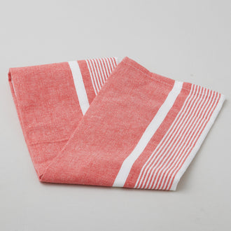 Tea Towel - Red & White Thick Stripe