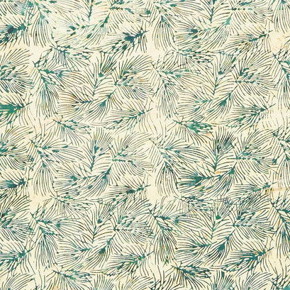 Holiday At Home Batiks - Pine Needle Yellow Butter Yardage