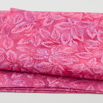 Wildflower Batiks - Leaves-Pink Daiquiri 2 Yard Cut Primary Image
