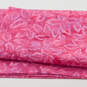 Wildflower Batiks - Leaves-Pink Daiquiri 2 Yard Cut Primary Image