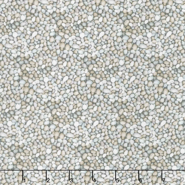 Naturescapes - Pebbles Mid Gray Yardage Primary Image
