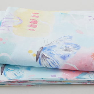Winged Whisper - Large Butterflies Multi 3 Yard Cut