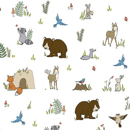Cuddle® Prints - Woodland Pals Snow Digitally Printed Yardage Primary Image