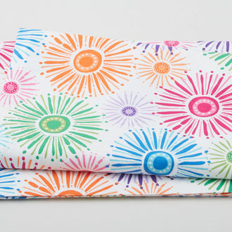 Pocketful of Sunshine - Large Sunburst White 2 Yard Cut